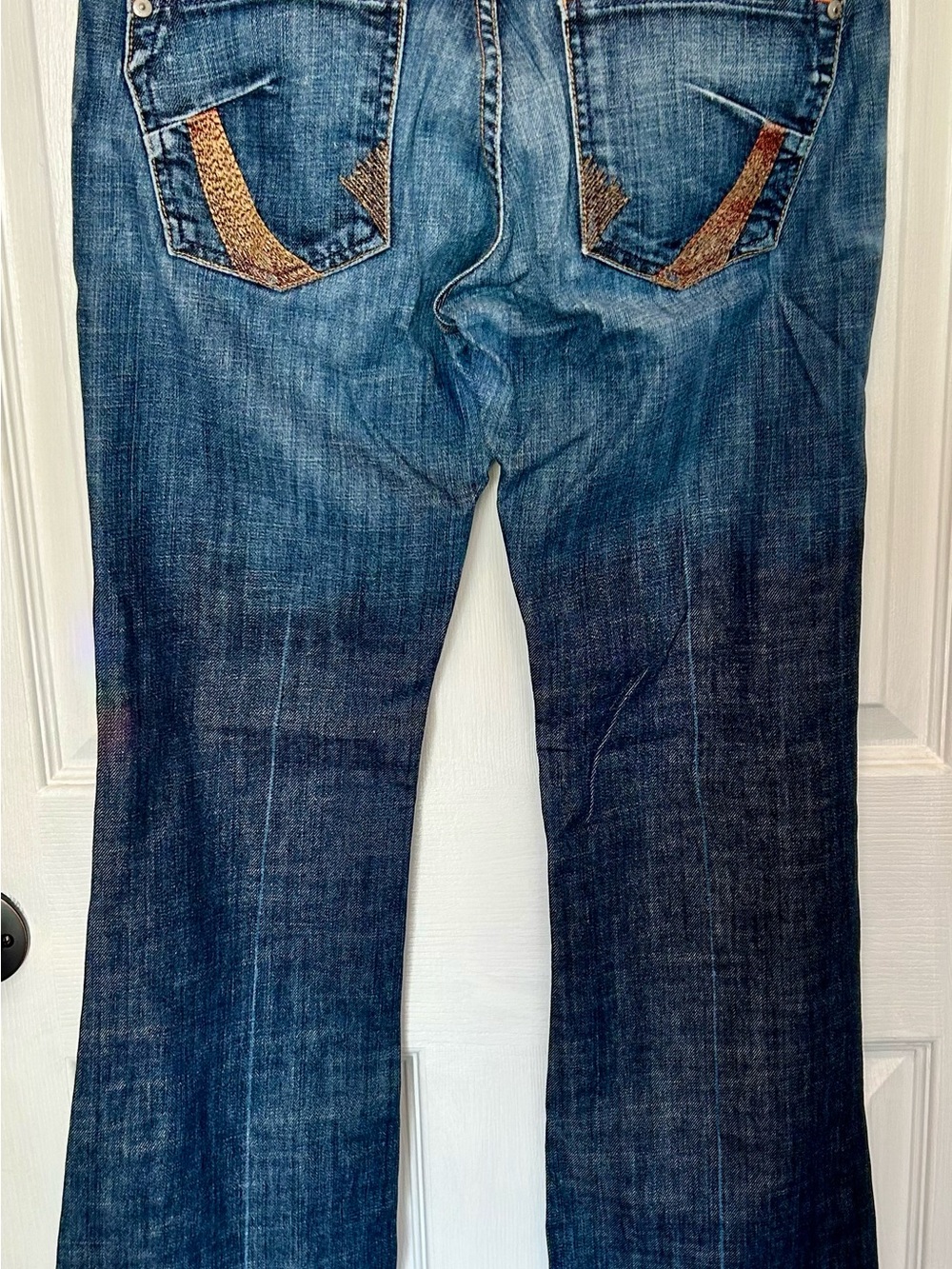 Women's Mid-Rise Blue Bootcut Jeans